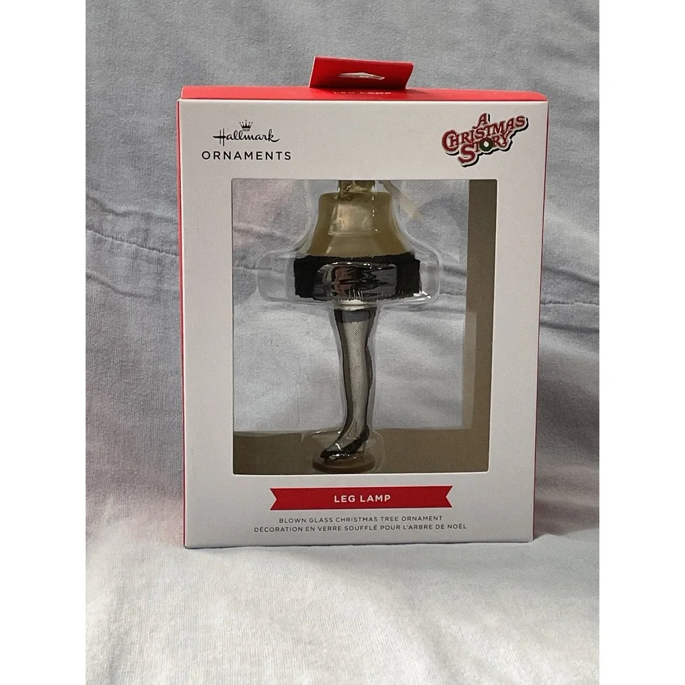NEW Hallmark Blown Glass Christmas Ornament - A Christmas Story - Leg Lamp